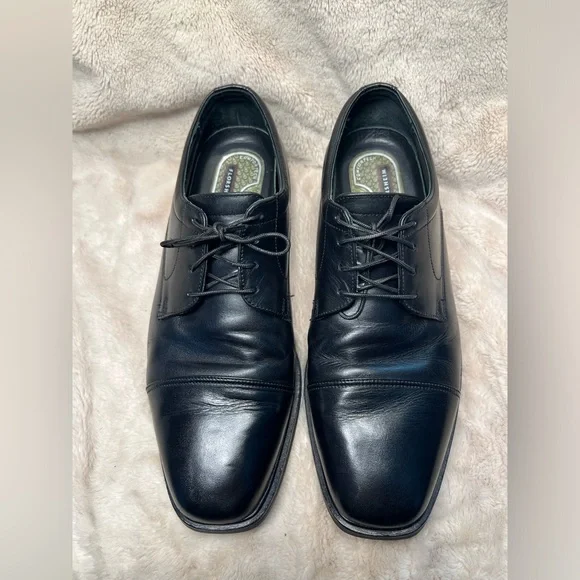 Florsheim Men\'s Black Leather Cap-Toe Dress Oxfords Lace Up Size 10.5 Rucci Cap Toe Oxford Men main image 4